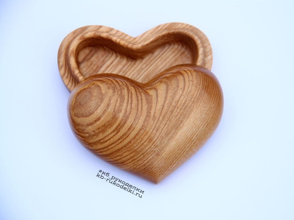 КБ Рукоделки: подарки и изделия из дерева на заказ Деревянная шкатулка «Сердце»  